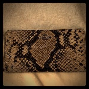 Coach Skinny Python Wallet